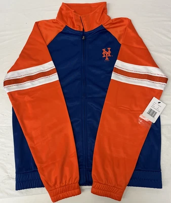 New York Mets Women's Medium Full Zip GIII for Her Jacket with Rhinestones *Z021 - Image 1 of 4