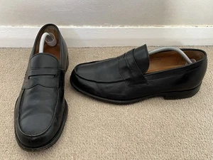 Zapatos de vestir mocasines de cuero negro Prada para hombre - talla UK 9 - Imagen 1 de 13