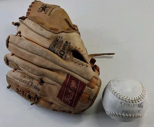 Guante y pelota de béisbol softbol Rawlings GJF10 Dave Conception usado - Imagen 1 de 24