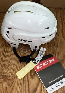 NEW CCM Tacks 210 SR White MEDIUM 7-7.5 Hockey Helmet HT210 3502183 - Picture 1 of 14