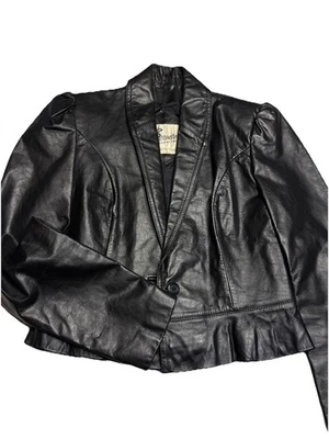 Винтажная кожаная куртка Berman женский размер 6 - Изображение 1 из 4