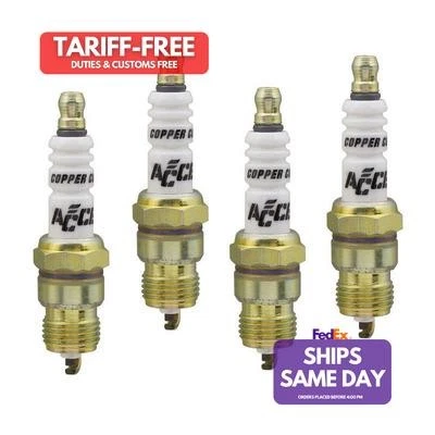 Accel ACL0276S-4 14 mm Thread Tapered Seat Spark Plug Pack of 4 Performance Part - Image 1 of 4