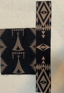 Pendleton Wolle Jacquard Stoffreste 2 Stück - Bild 1 von 1