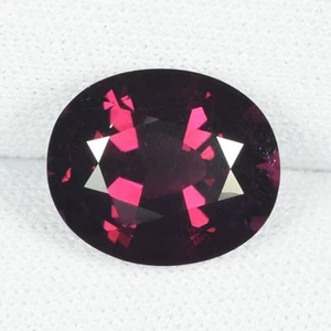 7.46 ct HOT LUSTROUS PURPLE PINK RED NATURAL RHODOLITE GARNET OVAL See Vdo DIS - Picture 1 of 3