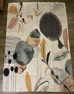 Tenda Doccia Geometrica Design Moderno Grigio, Tan+ 54” X 78” Nuova - Foto 1 di 5