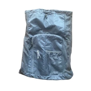 Speedo Deluxe Ventilator Mesh Schwimm-/Ausrüstungstasche - grau Kordelzug Rucksack - Bild 1 von 4