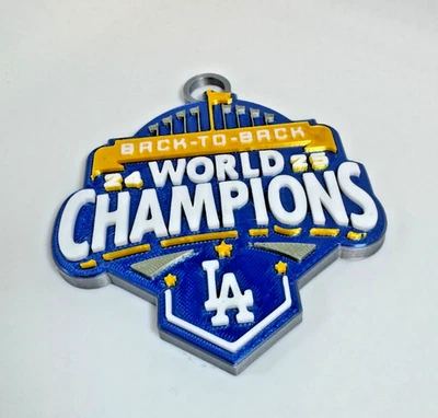 Los Angeles Dodgers Back-to-Back World Series Champions Christmas Ornament - Image 1 of 4
