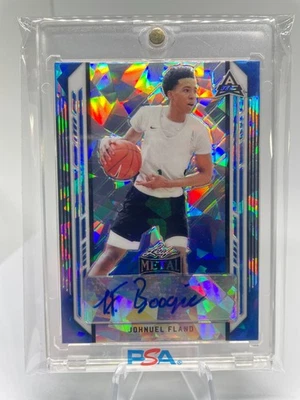 2021-22 Leaf Metal Johnuel Fland Blue Crystal Parallel Rookie Auto /25 - Image 1 of 2