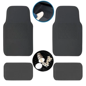 Set 4 Alfombrillas Universales Coche PVC Recortables Impermeables Antidezliantes - Picture 1 of 3