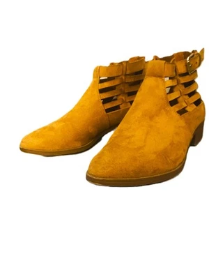 American Eagle Outfitters Brown Faux Leather Womens  8.5 Side Zip Ankle Shoes - Image 1 of 4