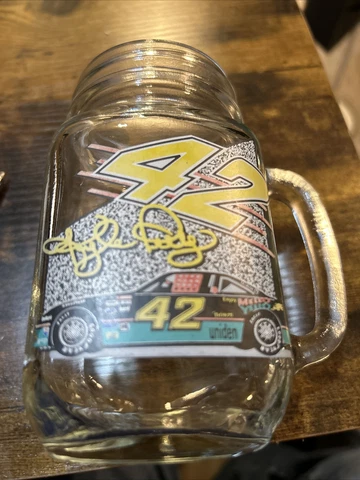 Kyle Petty Mason Jar  mug motorsport #42 Mellow Yellow by hunter Cover