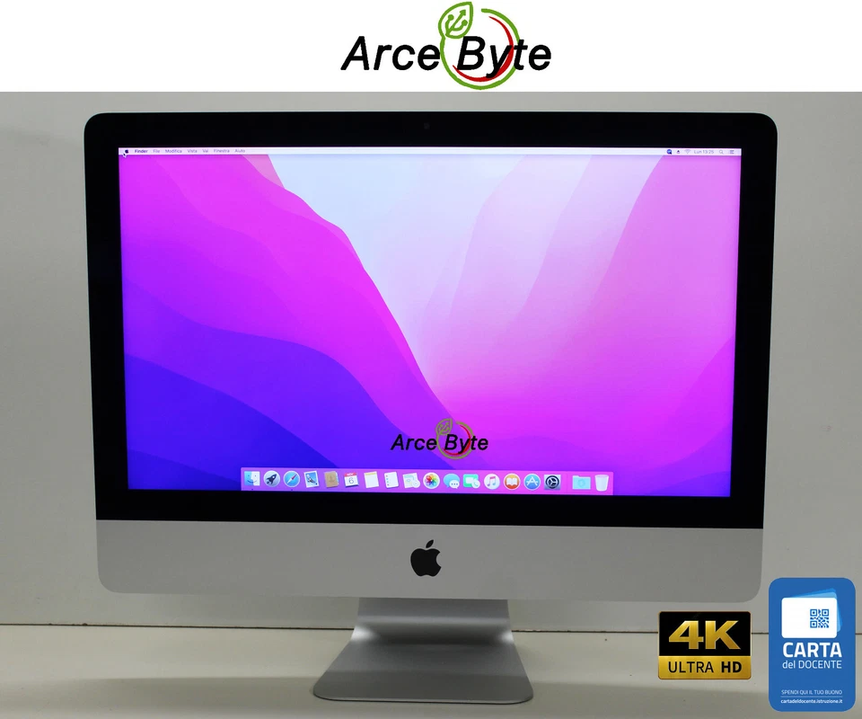 APPLE IMAC 4K 21.5" 2015 i5 3,1Ghz RAM 16GB SSD 500 GB macOS 12 MONTERAY - Immagine 1 di 4