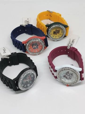 Silicone Rhinestone Assorted College Team Watch Lot Cover