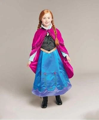 NUEVO CON ETIQUETAS TRAJE DE VIAJE PERSIGUIENDO LUCIÉRNAGAS NIÑA 10 CAPA DISFRAZ DISNEY ANNA FROZEN Foto 1 de 4