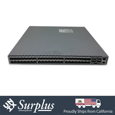 48 Port 10GbE SFP+ DCS-7050S-64 Arista Rear to Front  Switch | 4x 40GbE QSFP+ - Image 1 of 4