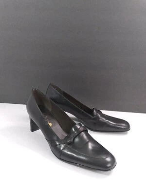 Zapatos de salón Easy Spirit para mujer de cuero negro talla 8B Foto 1 de 4