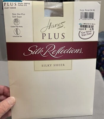 Pantimedias Hanes Seda Reflejos Sedoso Transparente Estilo P16 Talla Uno Plus Control Top Foto 1 de 4