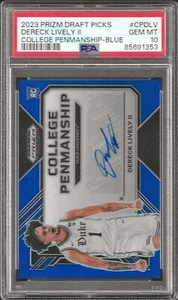 2023 Prizm Draft Picks #CP-DLV Dereck Lively Penmanship Blue 104/125 PSA 10 - Picture 1 of 2