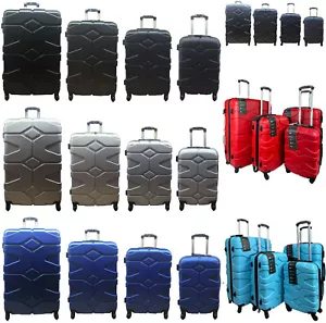 20" 24" 28" 32" 4 Wheel Spinner Hard Shell Suitcase Luggage Case Trolley Cabin - Picture 1 of 37