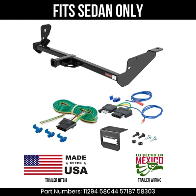 Enganche de remolque para Ford Focus 04-06 con cableado de 5 pines apto para sedán Curt remolque de 2 k de 1,25" Foto 1 de 4