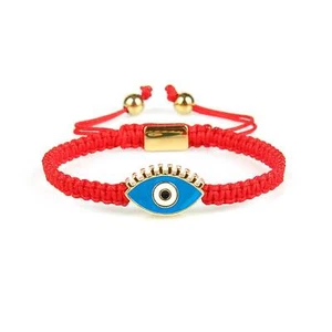 Blau Gold Evil Eye Rot Schnur Schutz Armband - Bild 1 von 1