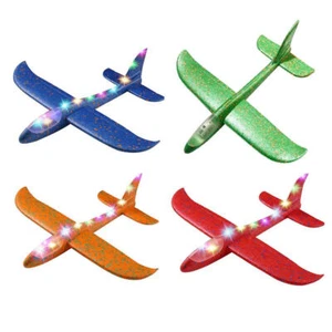 LED Foam EPP Airplane Toy Hand Launch Throwing Glider Aircraft Model Kids Gift - Picture 1 of 11