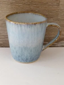 Crate & Barrel Blue/White Coffee Tea Stoneware with reactive glaze Mug - Picture 1 of 6