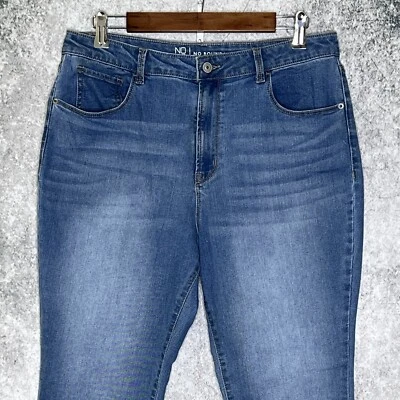 NoBo womens high rise skinny jeans juniors size 15 stretch light wash denim - Image 1 of 4