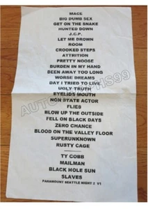 Chris Cornell letzte Setlisten Seattle zeigt Coa! Soundgarden Tempel des Hundes - Bild 1 von 6