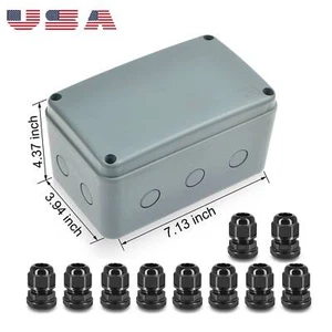 Outdoor Waterproof Power Box ABS Plastic IP66 Junction Box Electric Control Box - Picture 1 of 18