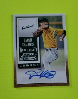 2015 Panini Contenders Draft Ticket Autographs #16 Dakota Chalmers - Image 1 of 2