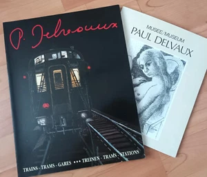 Livre d'art Exposition Paul DELVAUX (peinture) Trains, Trams, Gares ... 1993 - Foto 1 di 7