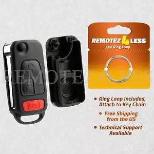 3 Buttons Remote Flip Key Fob Case Replacement For Chrysler Crossfire 2004-2008 - Picture 1 of 6