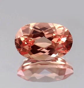 AAA Impecable Padparadscha Zafiro Suelto Ovalado Piedras Preciosas Joyería Genuina 2.40 Crt - Imagen 1 de 4