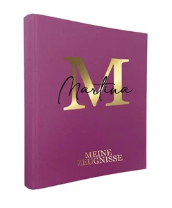 Personalisierte Zeugnismappe | 'Meine Zeugnisse' mit Initiale und Name - Bild 1 von 21