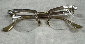 Vintage Bausch & Lomb Aluminium 1/10 12k Gold Fill Vintage Cat Eye Brille 4-5 1/4 - Bild 1 von 5