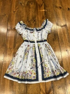 Secret Honey × Disney Alice In Wonderland Dress Size 2 Flower Blue Cosplay - Picture 1 of 8