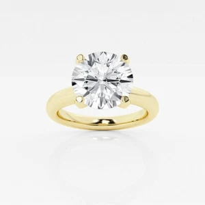 Anillo de compromiso solitario redondo certificado de 2 quilates, diamante de laboratorio IGI, oro de 18 quilates, con año y/r - Imagen 1 de 13
