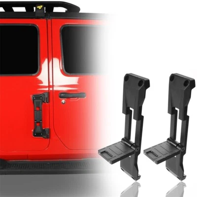 2 piezas carrocería aluminio bisagra pie soporte escalones plegables para Jeep Wrangler 07-25 Foto 1 de 4