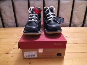 Kickers Youth Kick Hi Core Lace up Leather Upper Boots X 3  - Picture 1 of 3