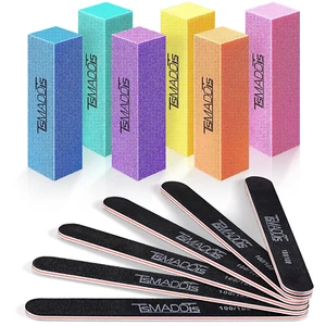 Nail Files and Buffer, Professional Manicure Tools Kit Rectangular Art Care Buf - Picture 1 of 12