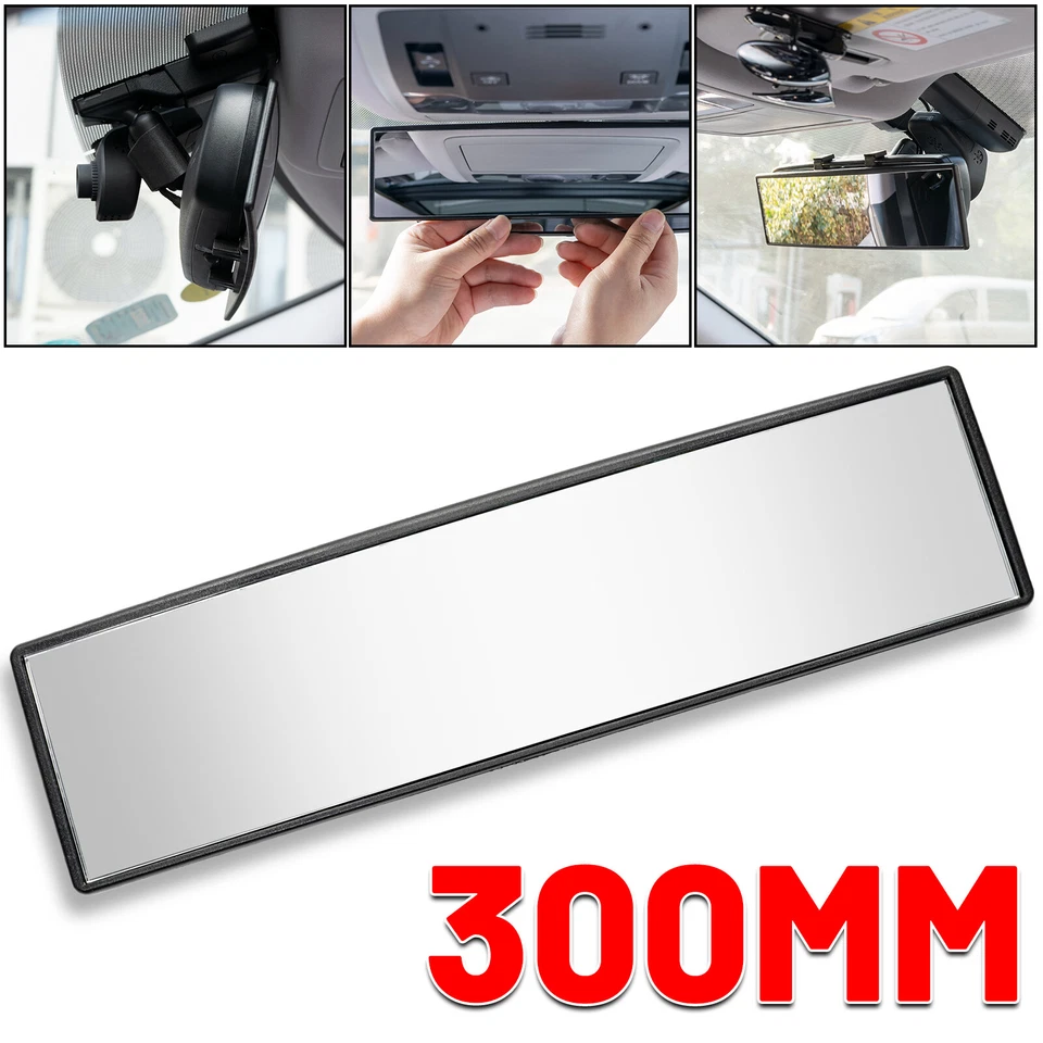 Universal 300mm Wide-angle Convex Interior Clip On Car Truck Rear View Mirror. - Изображение 1 из 4