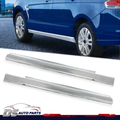 Fit For 2008-2011 Ford Focus Silver Slip-on Rocker Panel 4 door Left + Right Foto 1 de 4