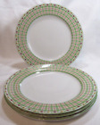 Royal Albert Fine China OLD COUNTRY ROSES CASUAL PLAID 4 Dinner Plates GC