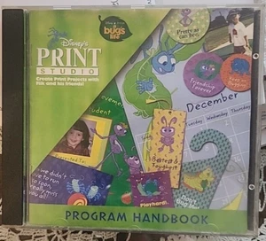 Vintage Disney/Pixar Print Studio: A Bug's Life CD-ROM GC - Picture 1 of 3