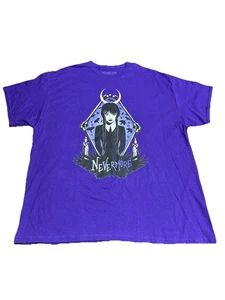 Wednesday Character Tshirt Adult Sz XL Unisex Purple TV Movie Gothic Horror Y2K - Picture 1 of 8