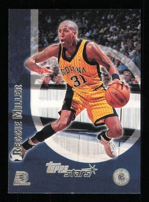 2000-01 Topps Stars #81 Reggie Miller Salón de la fama Baloncesto Pacers Casi Nuevo-Como Nuevo Foto 1 de 3