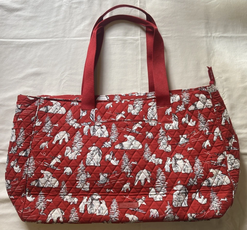 Vera Bradley Dual Compartment Travel Bag Beary Merry Red Laptop / Work / School - Image 1 of 4
