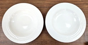 2 Homer Laughlin China Gothic 9" Suppe/Salat Schüssel Eierschale Elfenbein Top Zustand - Bild 1 von 4