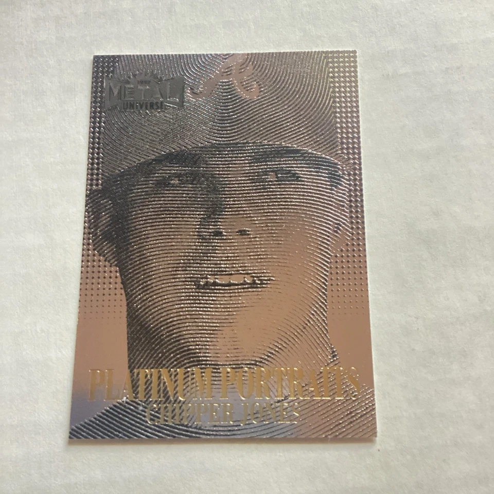 1997 Skybox Metal Universe Chipper Jones Platinum Portraits No. 5 Atlanta Braves - Image 1 of 4